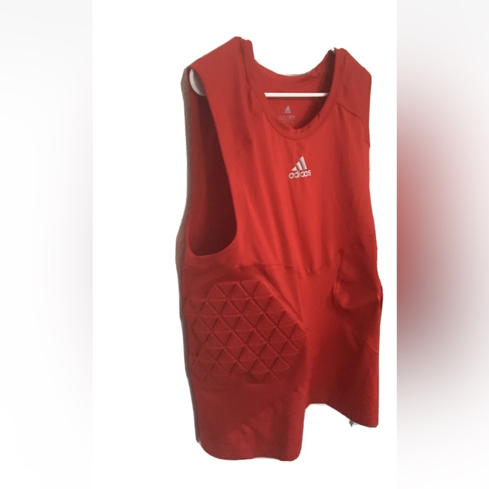 Adidas men's alphaskin Climalite Basketball Padded Tank Top, Red, 2XL CW2958